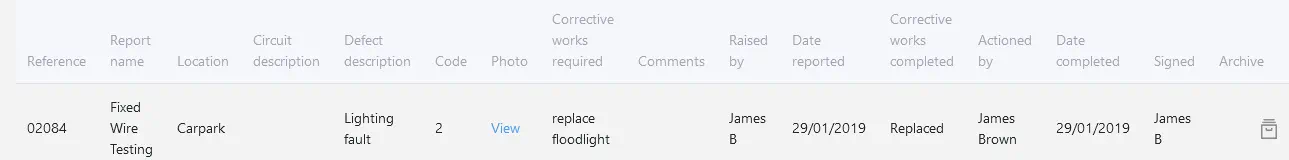 Completed Defect List complete.defect2